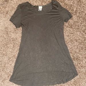 Army Green Basic High-Low T-Shirt